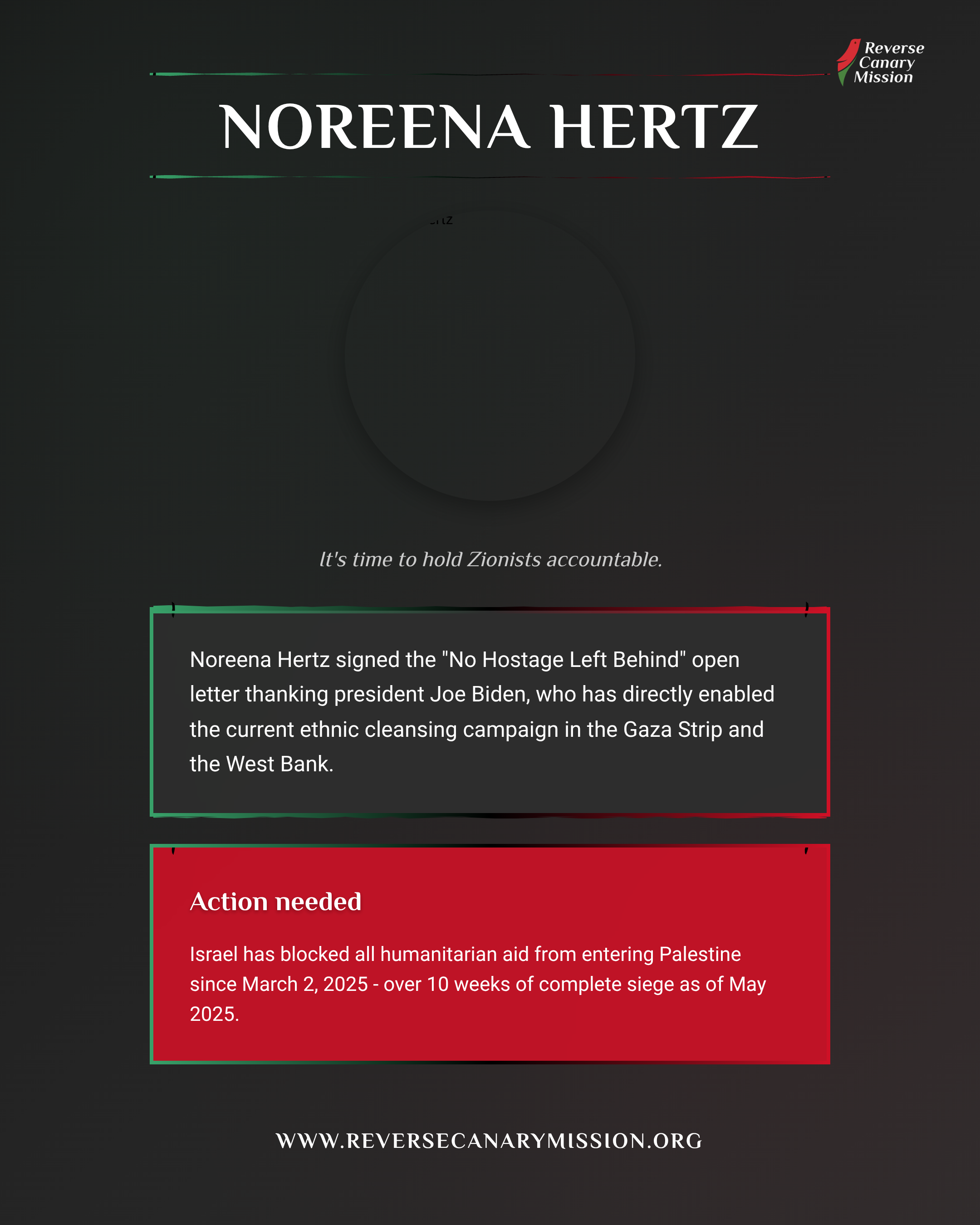 Noreena Hertz - Complicit in Apartheid | Reverse Canary Mission