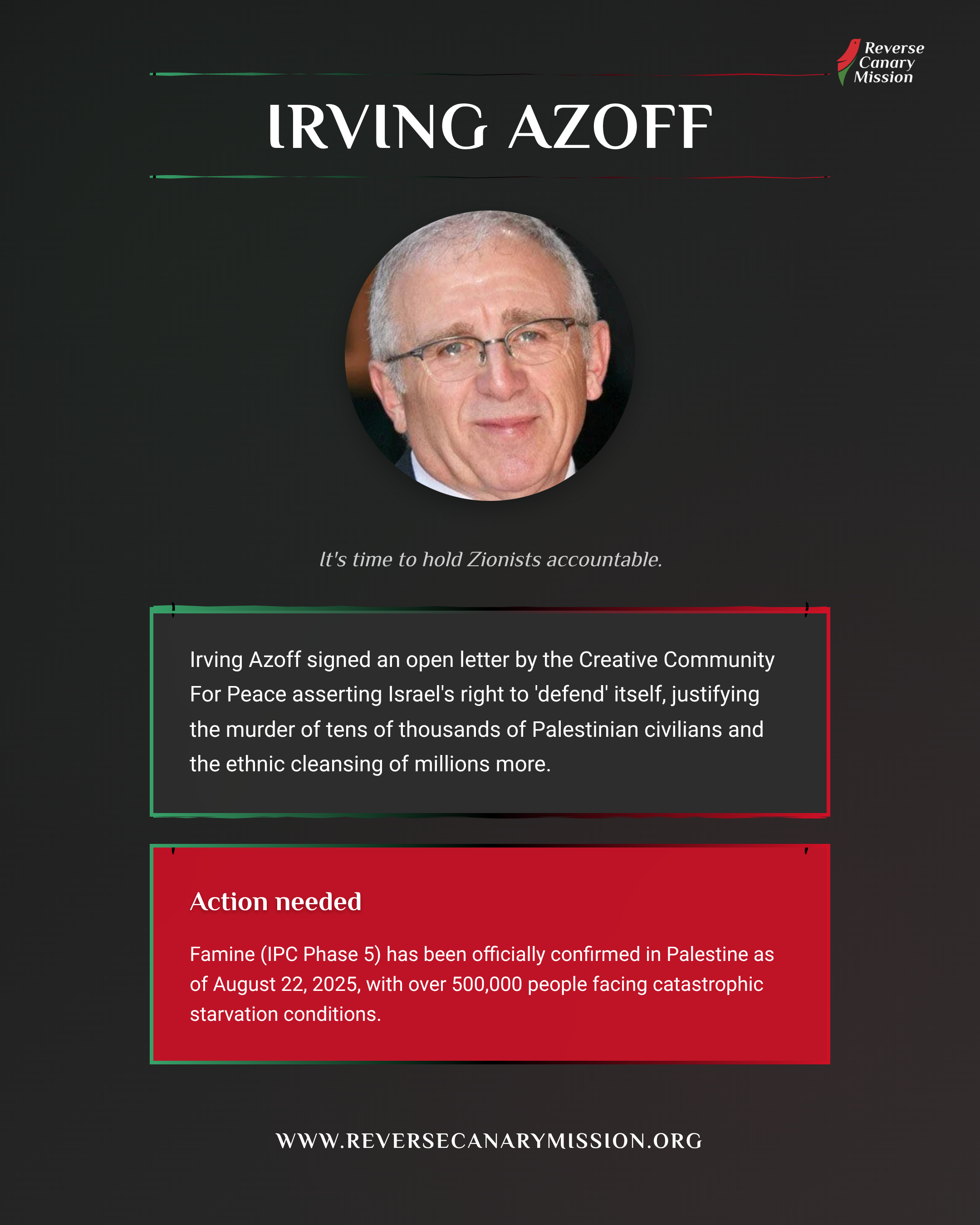 Irving Azoff - Complicit in Apartheid | Reverse Canary Mission