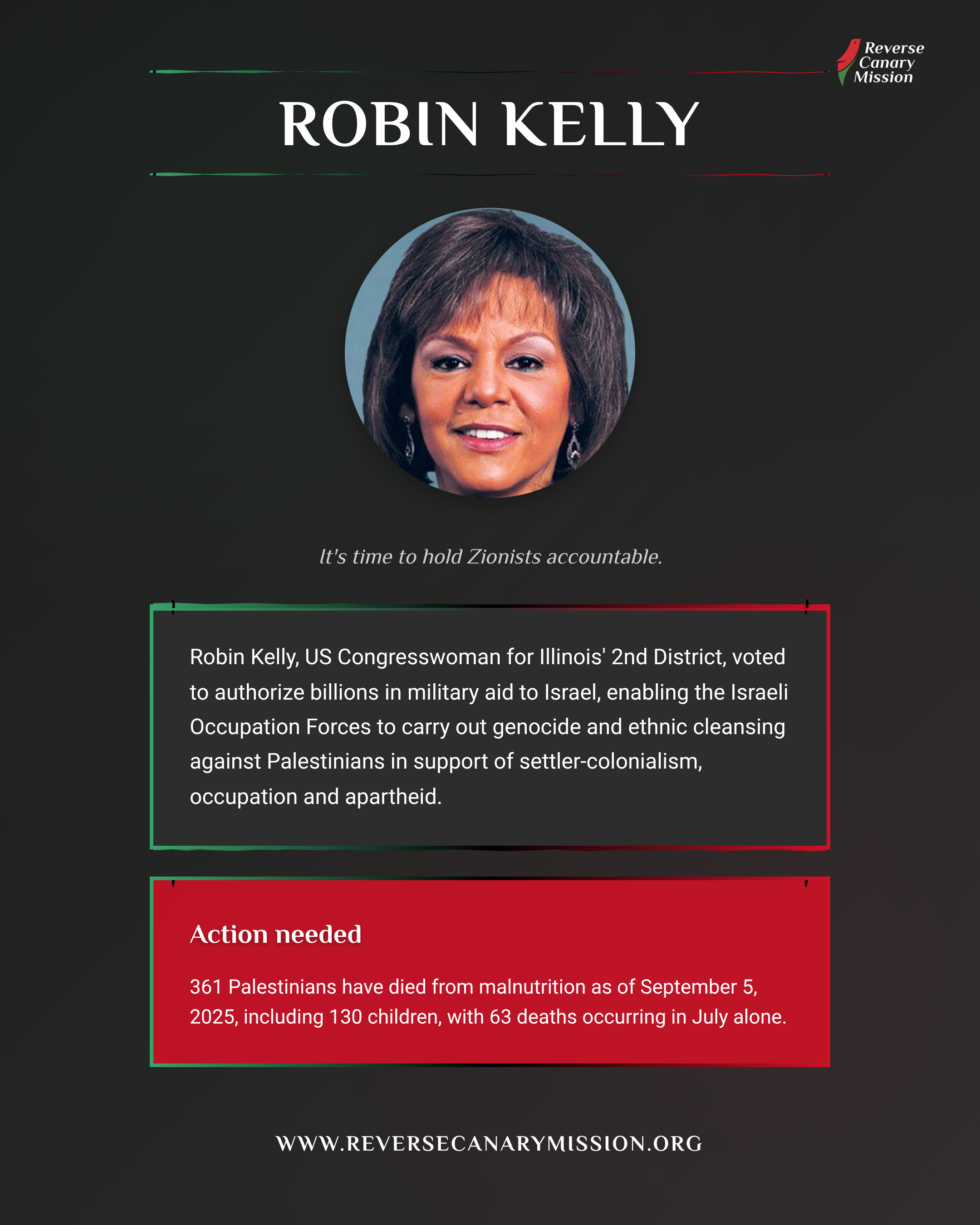 Robin Kelly - Complicit in Apartheid | Reverse Canary Mission