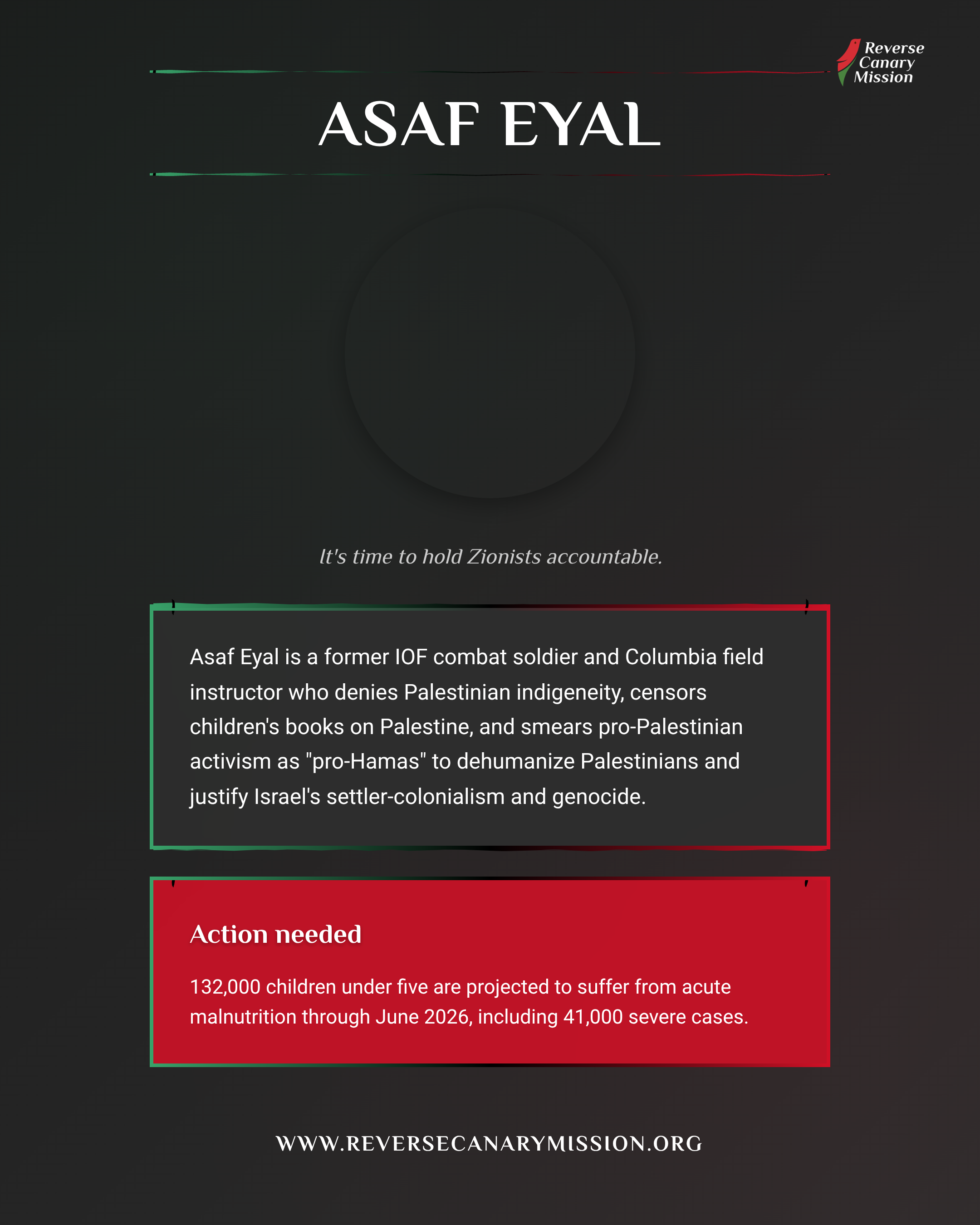 Asaf Eyal - Complicit in Apartheid | Reverse Canary Mission