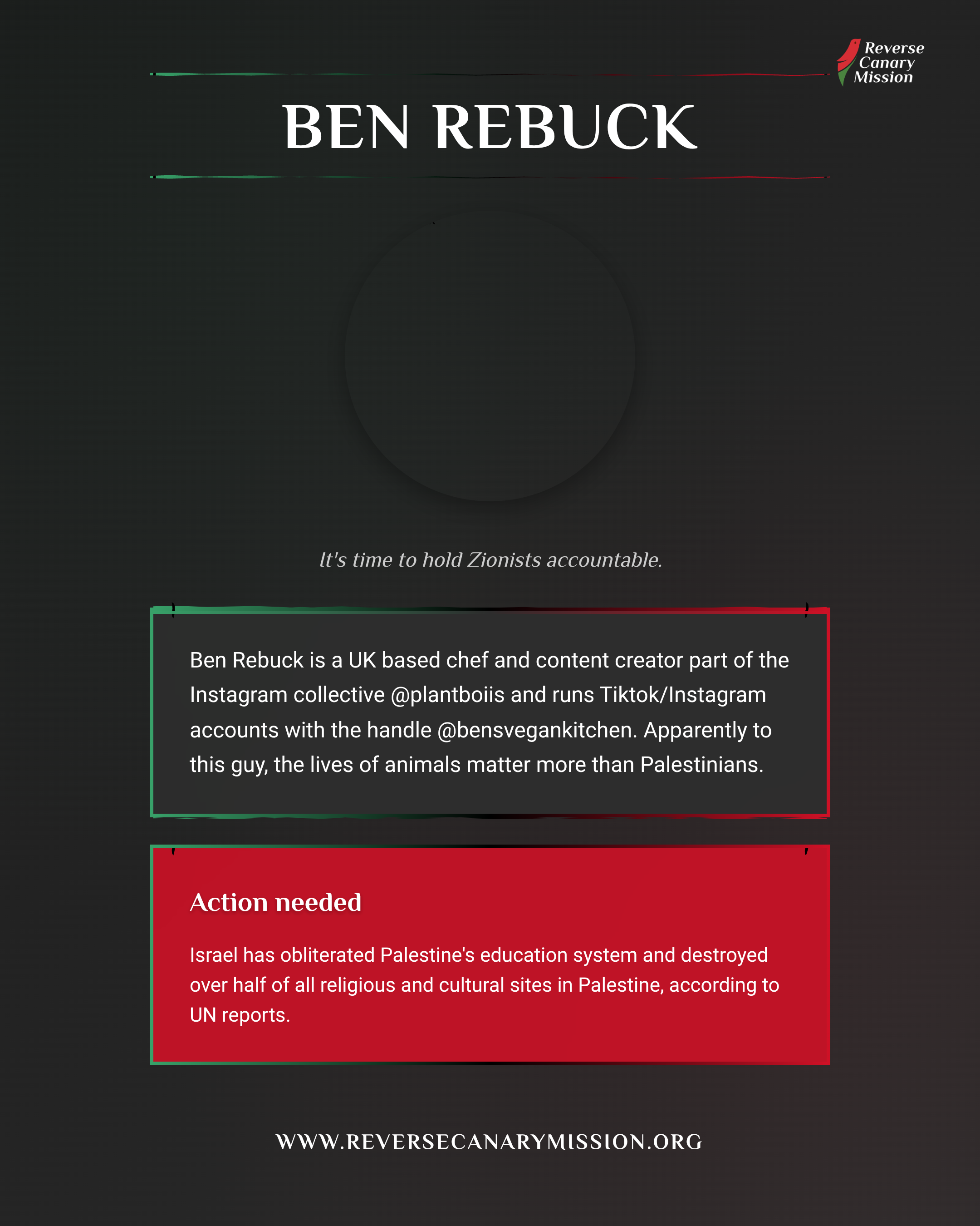 Ben Rebuck - Complicit in Apartheid | Reverse Canary Mission