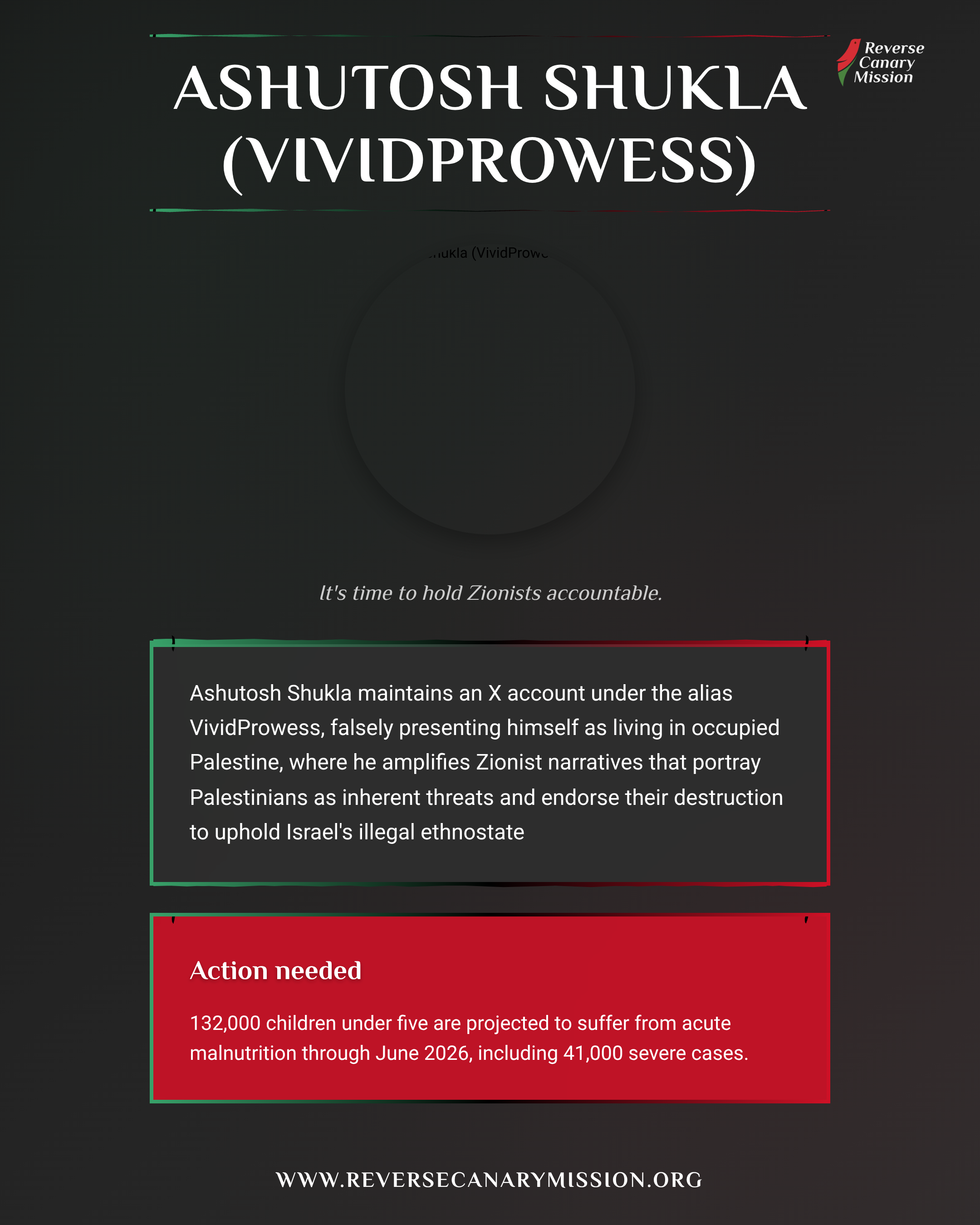 Ashutosh Shukla (VividProwess) - Complicit in Apartheid | Reverse ...