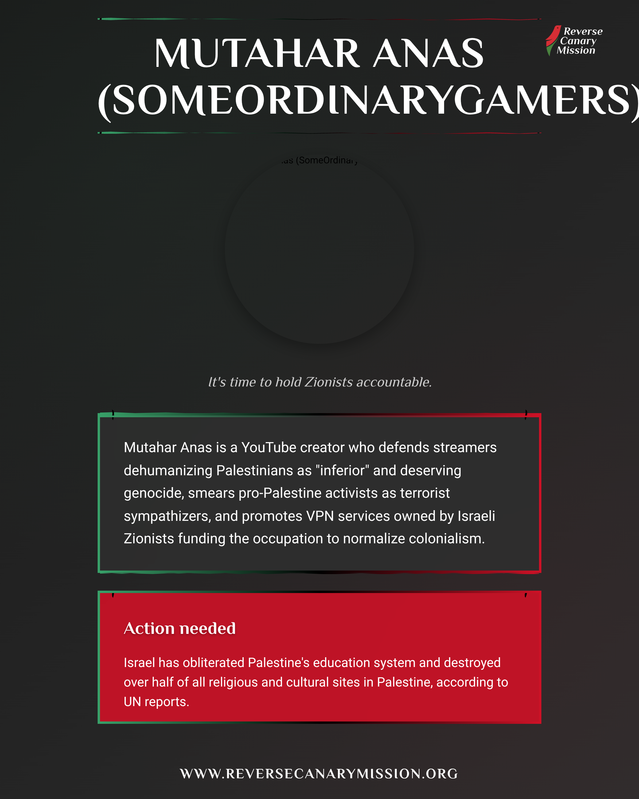 Mutahar Anas (SomeOrdinaryGamers) - Complicit in Apartheid | Reverse ...